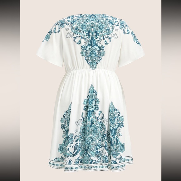 NWT-BEAUTIFUL BloomChic Boho Dress w/ liner. Size: Plus 22-24 - Picture 3 of 16
